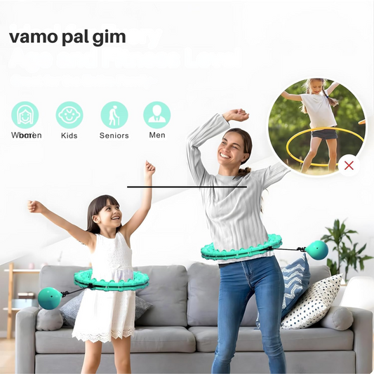 Fitness Hoop for Adult Weight Loss, 2 in 1 Smart Fitness Workout Hula Circle Hoops